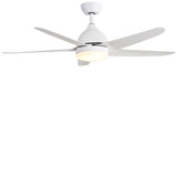 Indoor Ceiling Fan Light Fixtures - FINXIN White Remote LED 52 Ceiling Fans For Bedroom,Living Room,Dining Room Including Motor,5-Blades,Remote Switch (5-Blades)