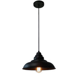 Barn Pendant Lights, Hanging Light for Kitchen Dining Table Oil-Rubbed Bronze 12" Ceiling Dome Pendant Lighting E26 Base (Black))