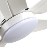 Indoor Ceiling Fan Light Fixtures - FINXIN White Remote LED 52 Ceiling Fans For Bedroom,Living Room,Dining Room Including Motor,5-Blades,Remote Switch (5-Blades)