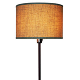 Floor Lamp for Living Room, Modern Standing Lamp with Hanging Drum Shade, Thickened Tall Pole Lamp for Office with Button or Chian and Floor Switch (Bronze)