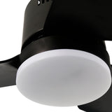 Kopolom Indoor Ceiling Fan Light Fixtures -Black Remote LED 52 Ceiling Fans for Bedroom,Living Room,Dining Room Including Motor,3-Blades,Remote Switch