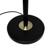 Floor Lamp for Living Room, Modern Standing Lamp with Hanging Drum Shade, Thickened Tall Pole Lamp for Office with Pull Chain and Floor Switch (Black)