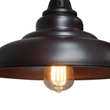 Barn Pendant Lights, 1-Light Hanging Light for Kitchen Dining Table Oil-Rubbed Bronze 12" Ceiling Dome Pendant Lighting E26 Base (Bronze)