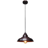 Barn Pendant Lights, 1-Light Hanging Light for Kitchen Dining Table Oil-Rubbed Bronze 12" Ceiling Dome Pendant Lighting E26 Base (Bronze)