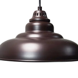 Barn Pendant Lights, 1-Light Hanging Light for Kitchen Dining Table Oil-Rubbed Bronze 12" Ceiling Dome Pendant Lighting E26 Base (Bronze)